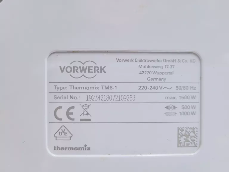 ROBOT KUCHENNY THERMOMIX TM6 V1.0 VORWERK