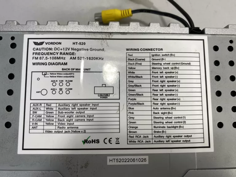 RADIO SAMOCHODOWE VORDON HT-520 VEGAS