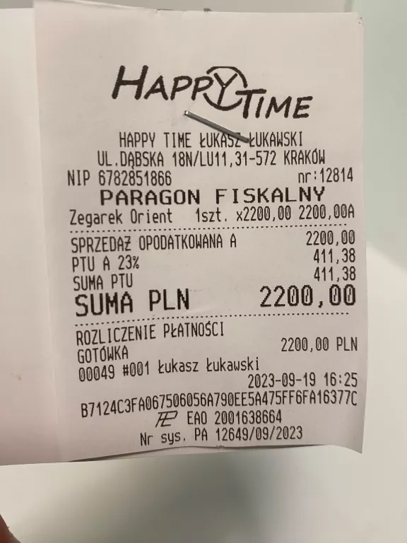 ZEGAREK ORIENT RA AR 0204 GWARANCJA KOMPLET