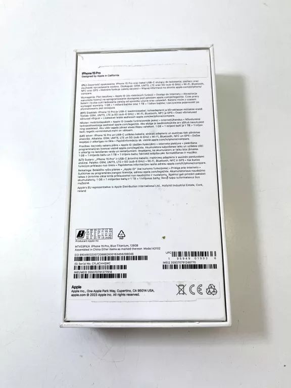 TELEFON IPHONE 15 PRO 128 GB 100% BAT
