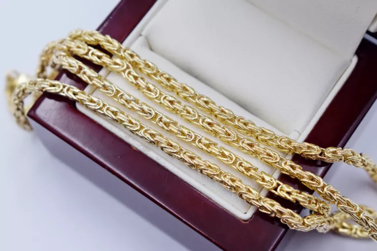 ELEGANCKI ZŁOTY ŁAŃCUSZEK SPLOT KRÓLEWSKI PR.585 14K 55CM 10,98G
