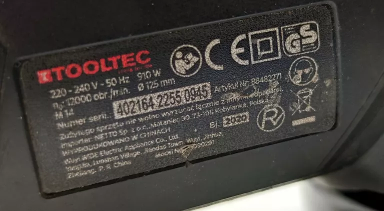 szlifierka-katowa-tooltec-910w-srednica-tarczy-mm-125-mm