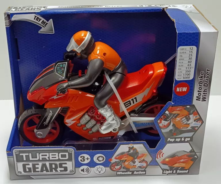 MOTOCYKL Z KIEROWCĄ TURBO GEARS