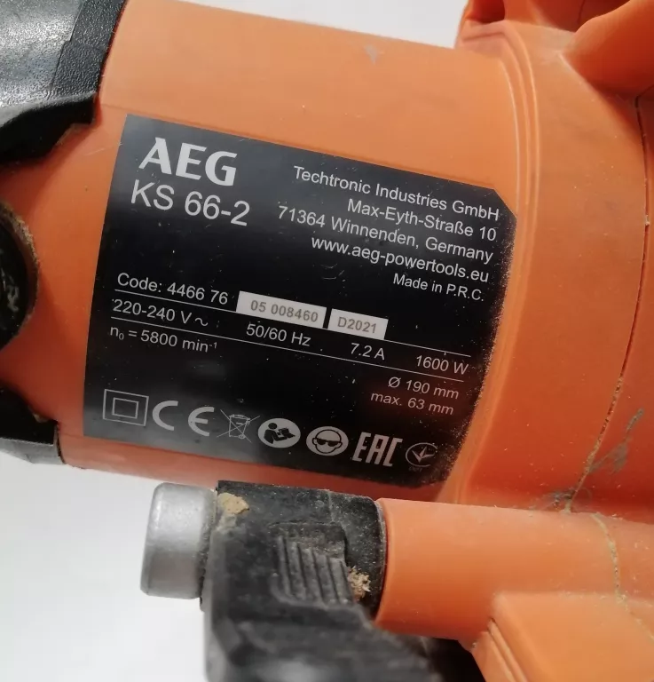 PILARKA TARCZOWA AEG KS 66-2 1600W