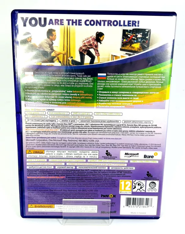 GRA KINECT SPORTS XBOX360 PORYSOWANA PŁYTA