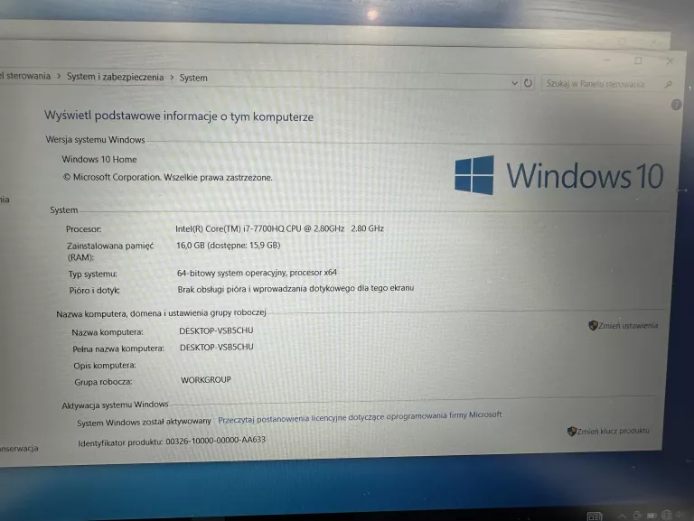 LAPTOP LENOVO Y-520-15IKBN 16GB/256GB+1T/I7-7700HQ/W10 OKAZJA SPRAWDŹ!