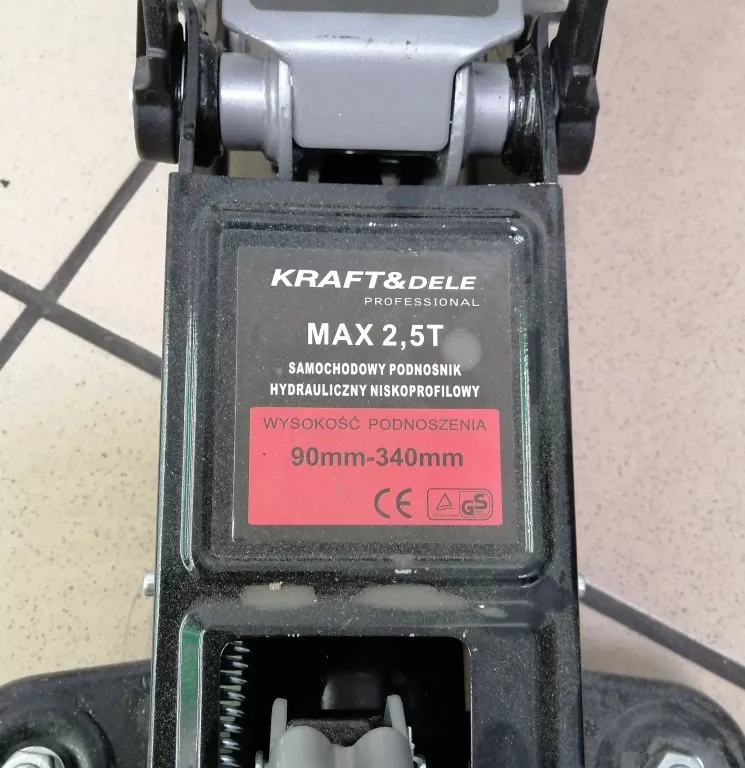 PODNOŚNIK HYDRAULICZNY 2,5 T NISKOPROFILOWY KRAFT&DELE KD1362