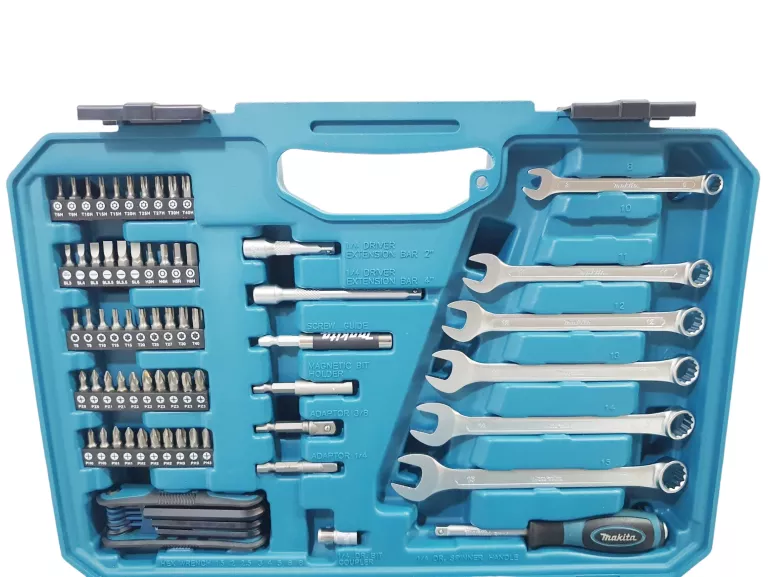 MAKITA E-06616 ZESTAW NARZĘDZI RĘCZNYCH KLUCZE NASADOWE PŁASKO OCZKOWE