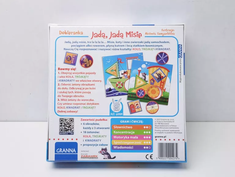 GRA DLA DZIECI JADĄ, JADĄ MISIE GRANNA (FOLIA)
