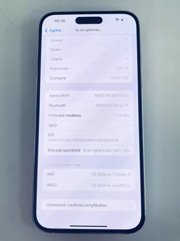APPLE IPHONE 14 PRO MAX 6/128GB BIAŁY