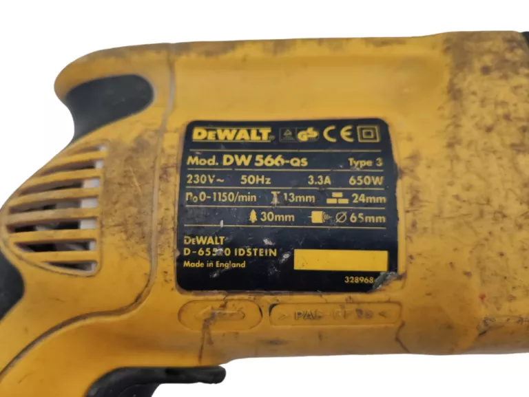 MŁOTOWIERTARKA DEWALT DW566-QS 230V 650W USZKODZONA