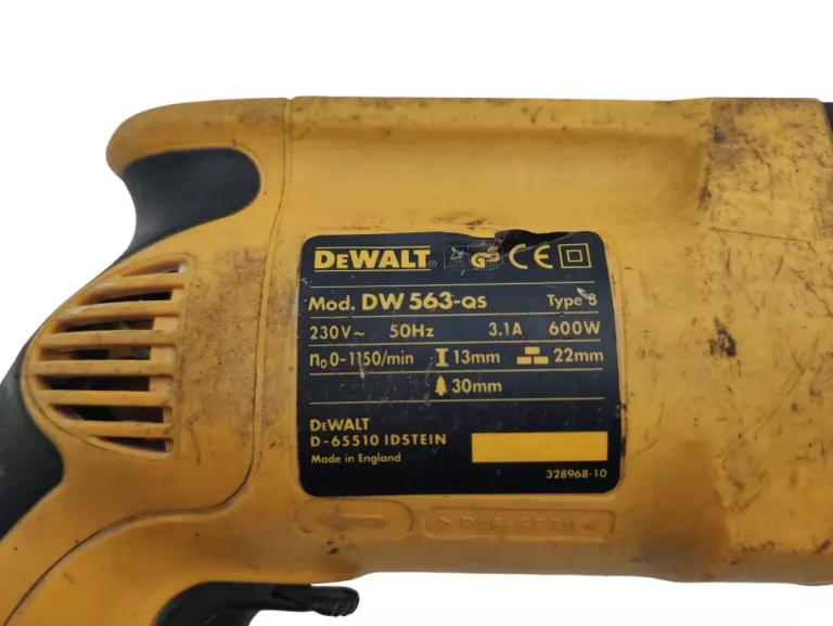 MŁOTOWIERTARKA UDAROWA DEWALT DW563-QS 230V 600W