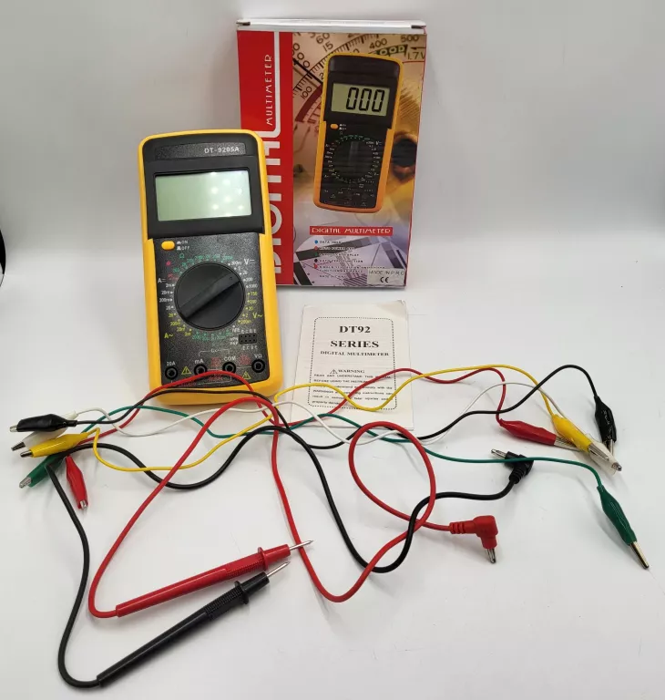 MULTIMETR DT9205A MIERNIK CYFROWY PRĄDU NAPIĘCIA TESTER LCD