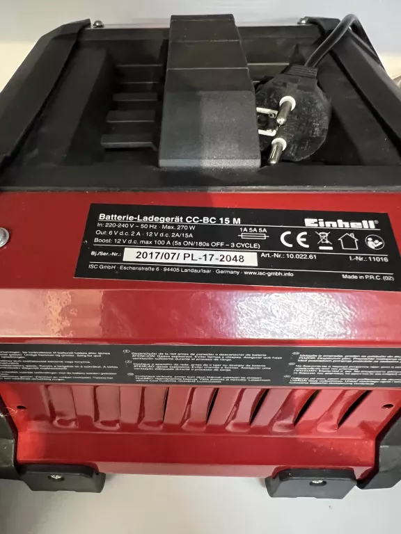 PROSTOWNIK EINHELL CC-BC 15 M 6/12V/ PUDEŁKO / EAN: 4006825614312
