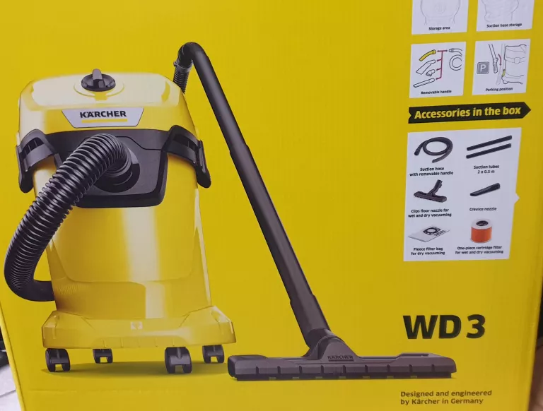 ODKURZACZ KARCHER WD3 KOMPLET STAN IDEALNY