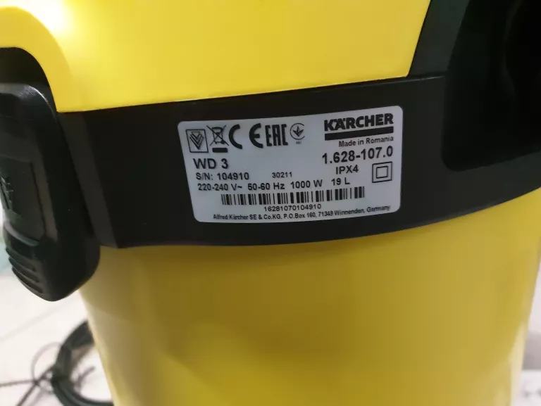 ODKURZACZ KARCHER WD3 KOMPLET STAN IDEALNY