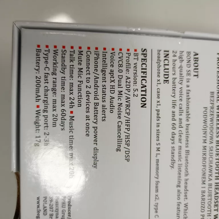 sluchawka-bluetooth-52-feegar-bond-se-24h-cvc-dsp-ean-gtin-5704547992525