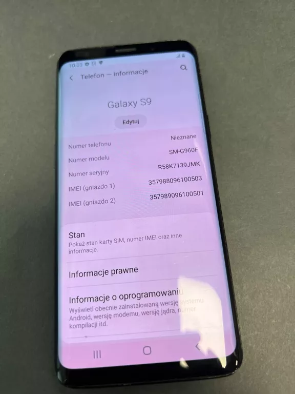 SMARTFON SAMSUNG GALAXY S9 4 GB / 64 GB CZARNY