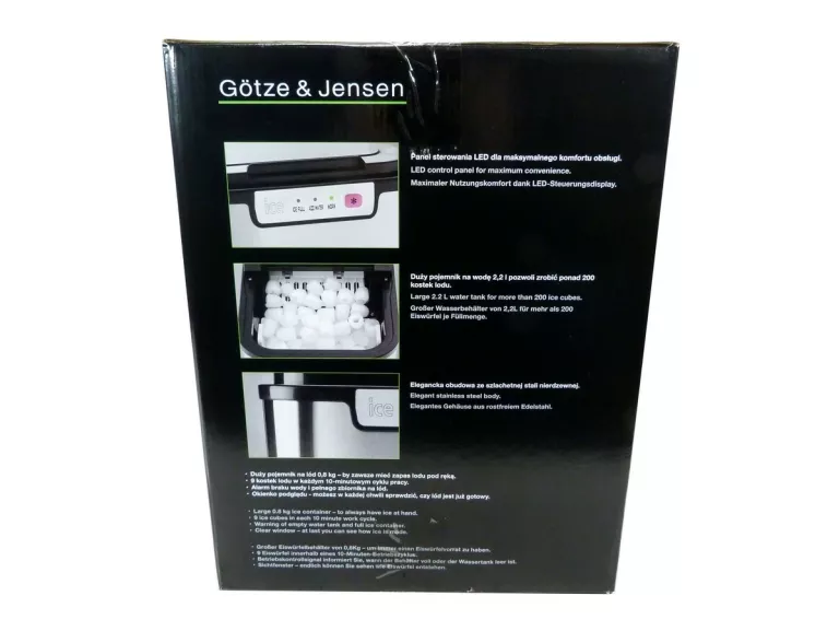 KOSTKARKA DO LODU GÖTZE & JENSEN IM701X INOX POJEMNIK 2.2 L