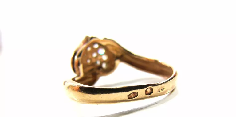 HAND MADE ZŁOTY PIERŚCIONEK PR.585 R.14