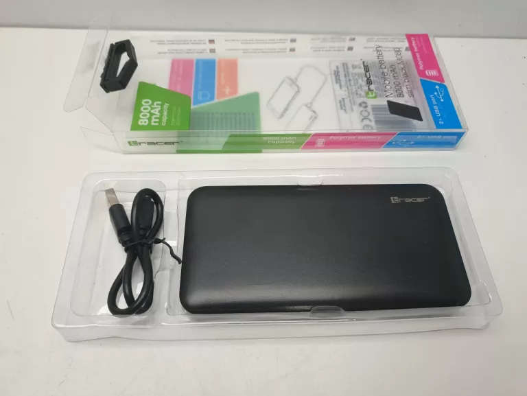 POWERBANK TRACER 8000MAH CZARNY KOMPLET