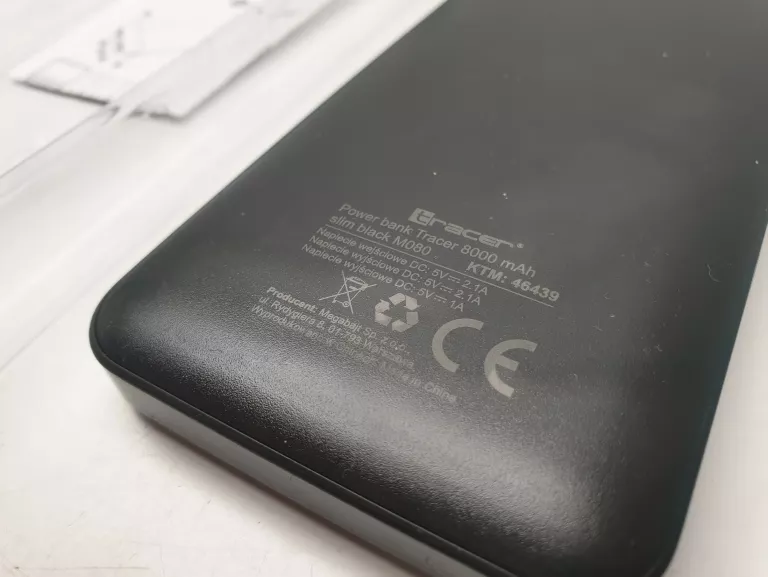 POWERBANK TRACER 8000MAH CZARNY KOMPLET