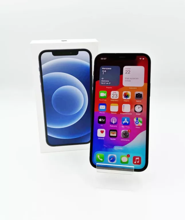 SMARTFON APPLE IPHONE 12 64GB 5G 6.1" CZARNY MGJ53PM/A KONDYCJA100%