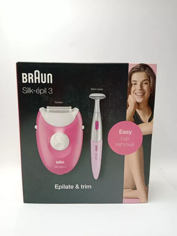 DEPILATOR BRAUN SILK-EPIL 3 +TRYMER | BIKINI STYLER SE3-420