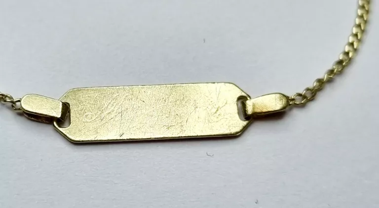ZŁOTA BRANSOLETKA 15CM DLA NIEMOWLAKA