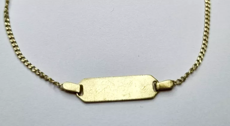 ZŁOTA BRANSOLETKA 15CM DLA NIEMOWLAKA