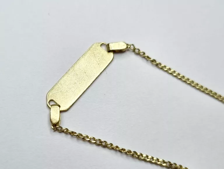 ZŁOTA BRANSOLETKA 15CM DLA NIEMOWLAKA