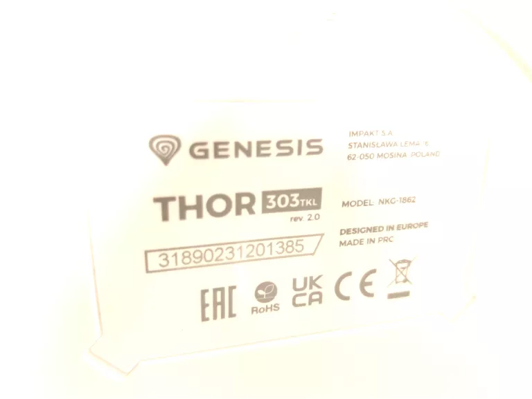 KLAWIATURA GENESIS THOR 303 TKL