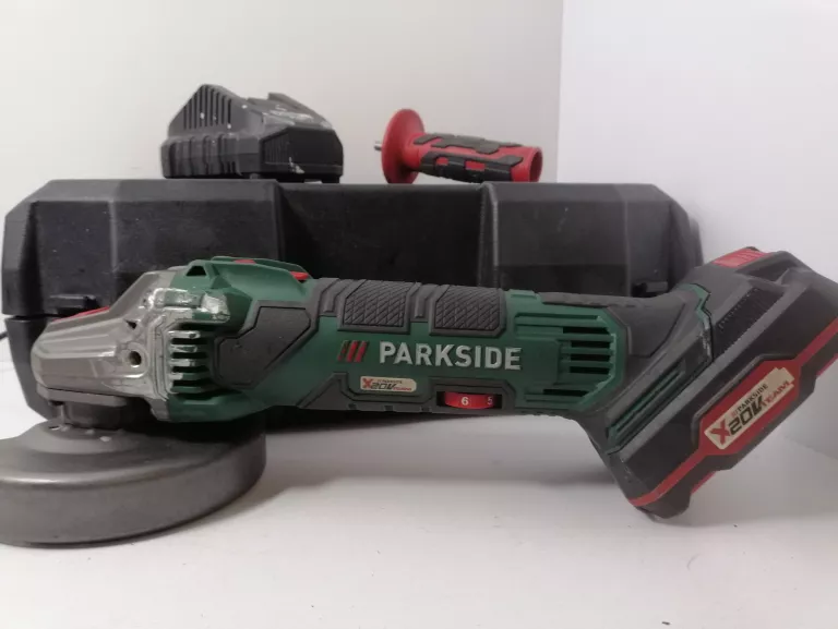 PARKSIDE AKUMULATOROWA SZLIFIERKA KĄTOWA 20 V KOMPLET