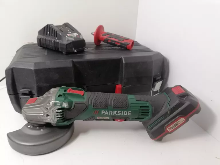 PARKSIDE AKUMULATOROWA SZLIFIERKA KĄTOWA 20 V KOMPLET