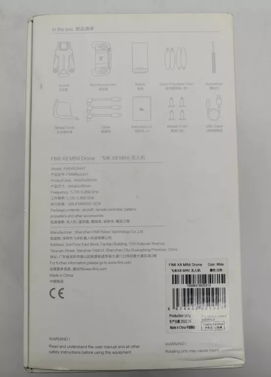 dron-xiaomi-fimi-x8-mini-pro-bialy-pudelko-stan-uzywany