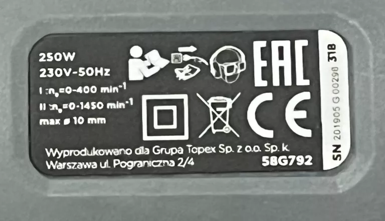 WKRĘTARKA SIECIOWA GRAPHITE 58G792