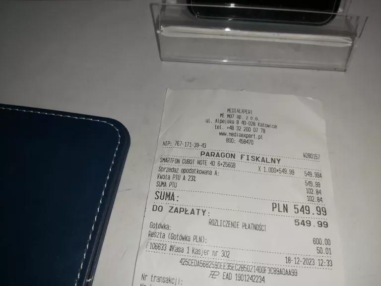 TELEFON CUBOT NOTE 40 6/256GB DUAL GWARANCJA!!!!