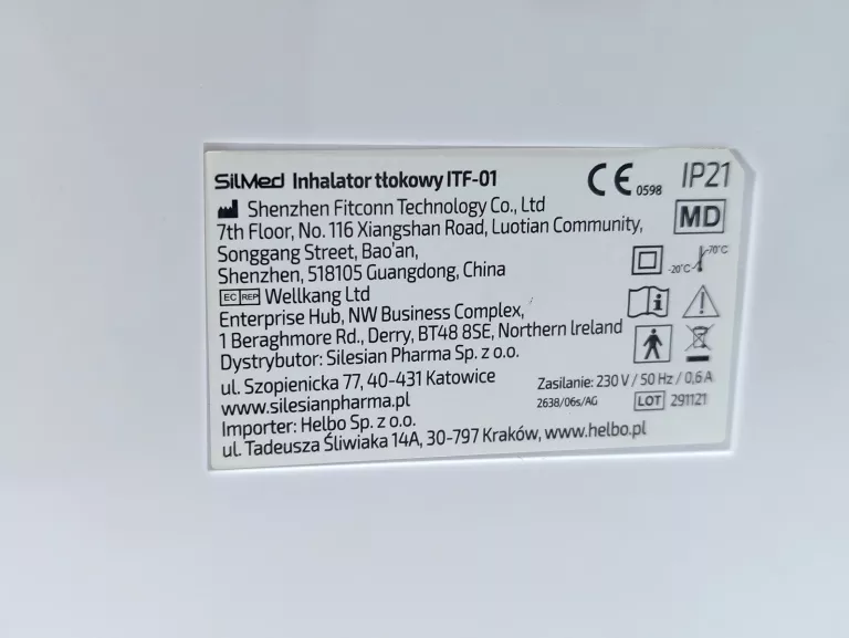 INHALATOR TŁOKOWY HELBO SILMED ITF-01 #KPL