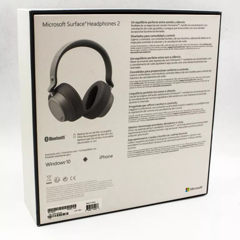 SŁUCHAWKI MICROSOFT SURFACE HEADPHONES 2 SZARE