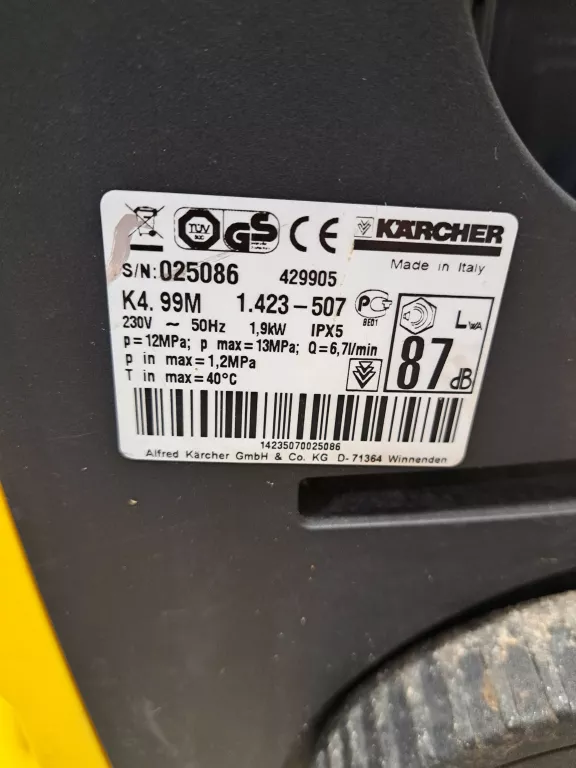 MYJKA CIŚNIENIOWA KARCHER K 4.99