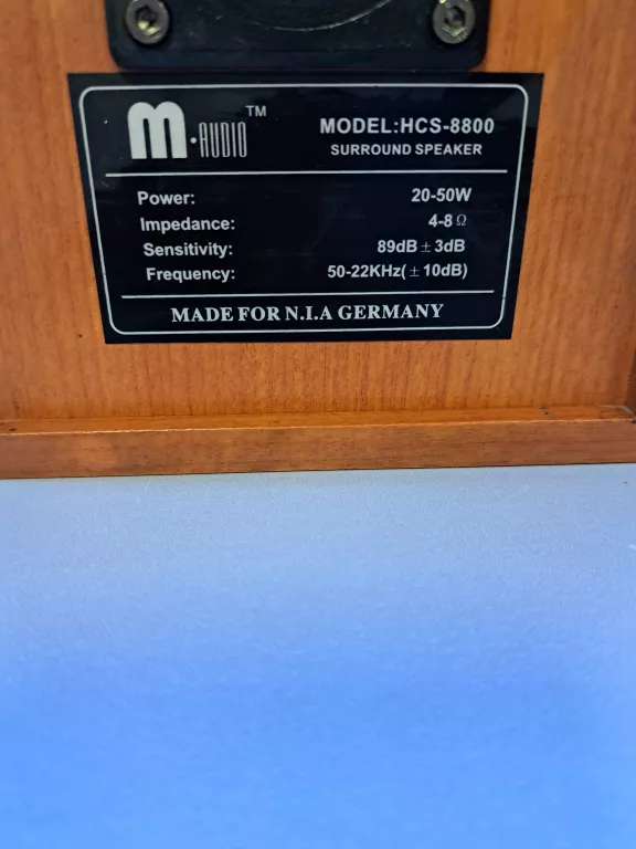 KOLUMNY M-AUDIO 5.0 HCS 8800 150W - OKAZJA !
