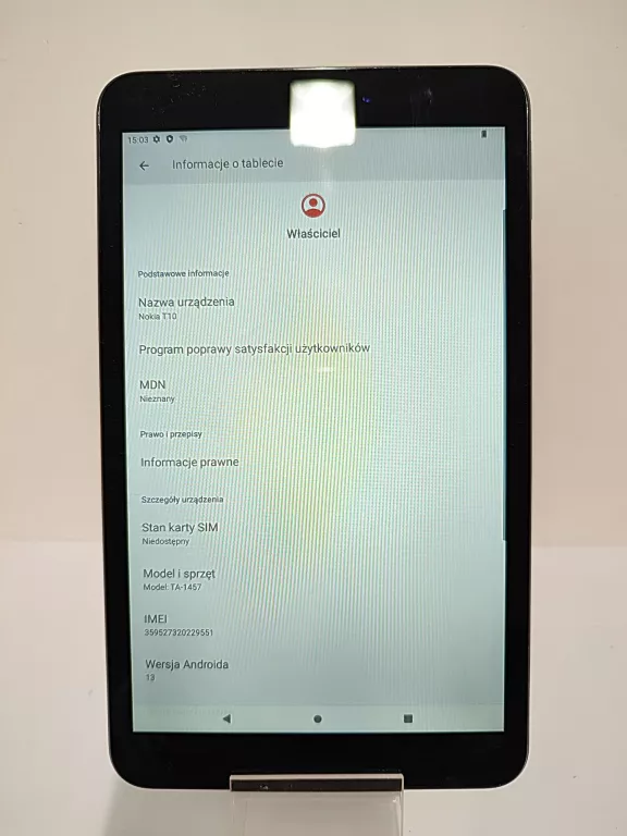 TABLET NOKIA T10 64GB TA-1457 B/N