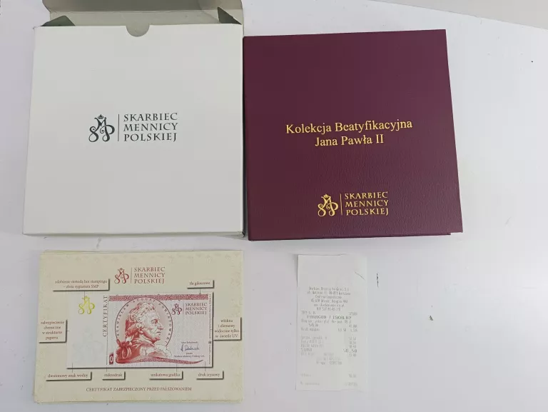 KOLEKCJA BEATYFIKACYJNA JANA PAWŁA 2 + CERTYFIKATY MENNICA PAŃSTWOWA