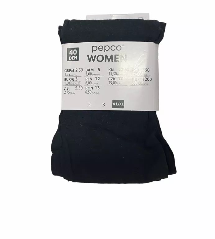 PEPCO RAJSTOPY DAMSKIE CZARNE L\XL DWUPAK !!!