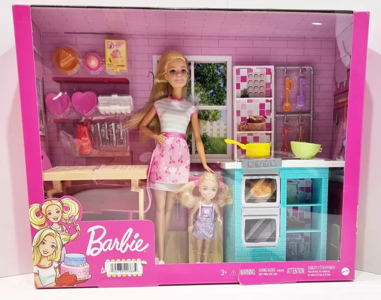 LALKA BARBIE CHELSEA ZESTAW WSPÓLNE PIECZENIE KUCHNIA + AKCESORIA