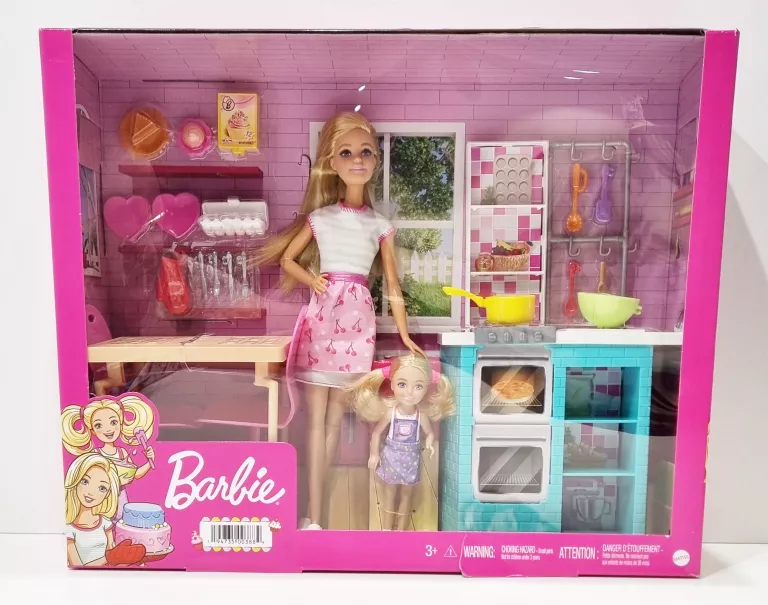 LALKA BARBIE CHELSEA ZESTAW WSPÓLNE PIECZENIE KUCHNIA + AKCESORIA