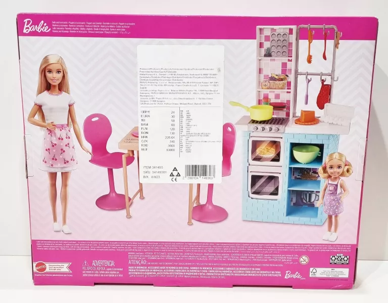 LALKA BARBIE CHELSEA ZESTAW WSPÓLNE PIECZENIE KUCHNIA + AKCESORIA