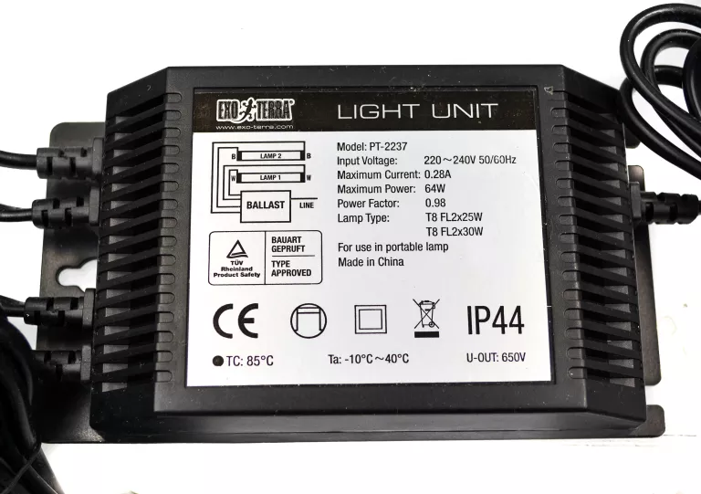 ELEKTRONICZNY STEROWNIK LAMPY EXO TERRA PT2235 LIGHT UNIT 20W
