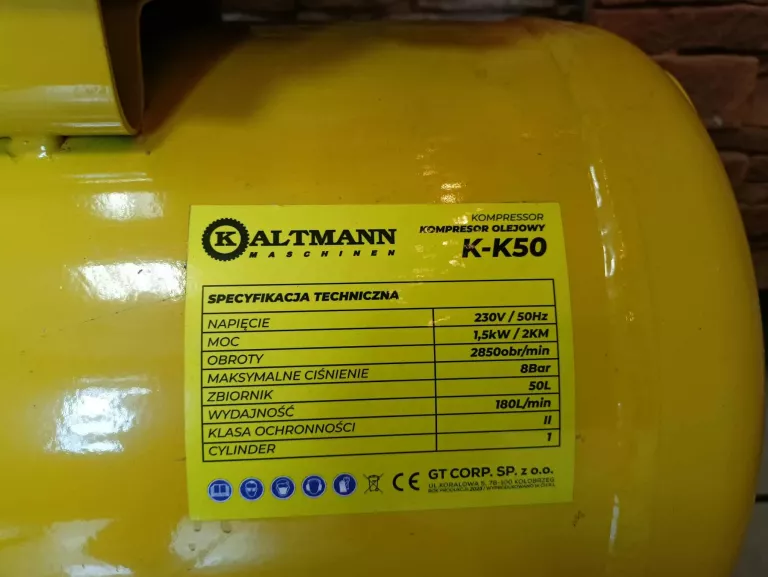 KOMPRESOR OLEJOWY KALTMANN K-K50