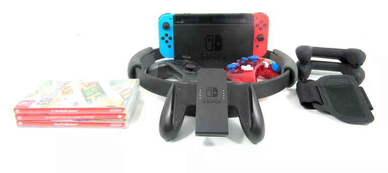 KONSOLA NINTENTDO SWITCH + 2 PADY + 3 GRY